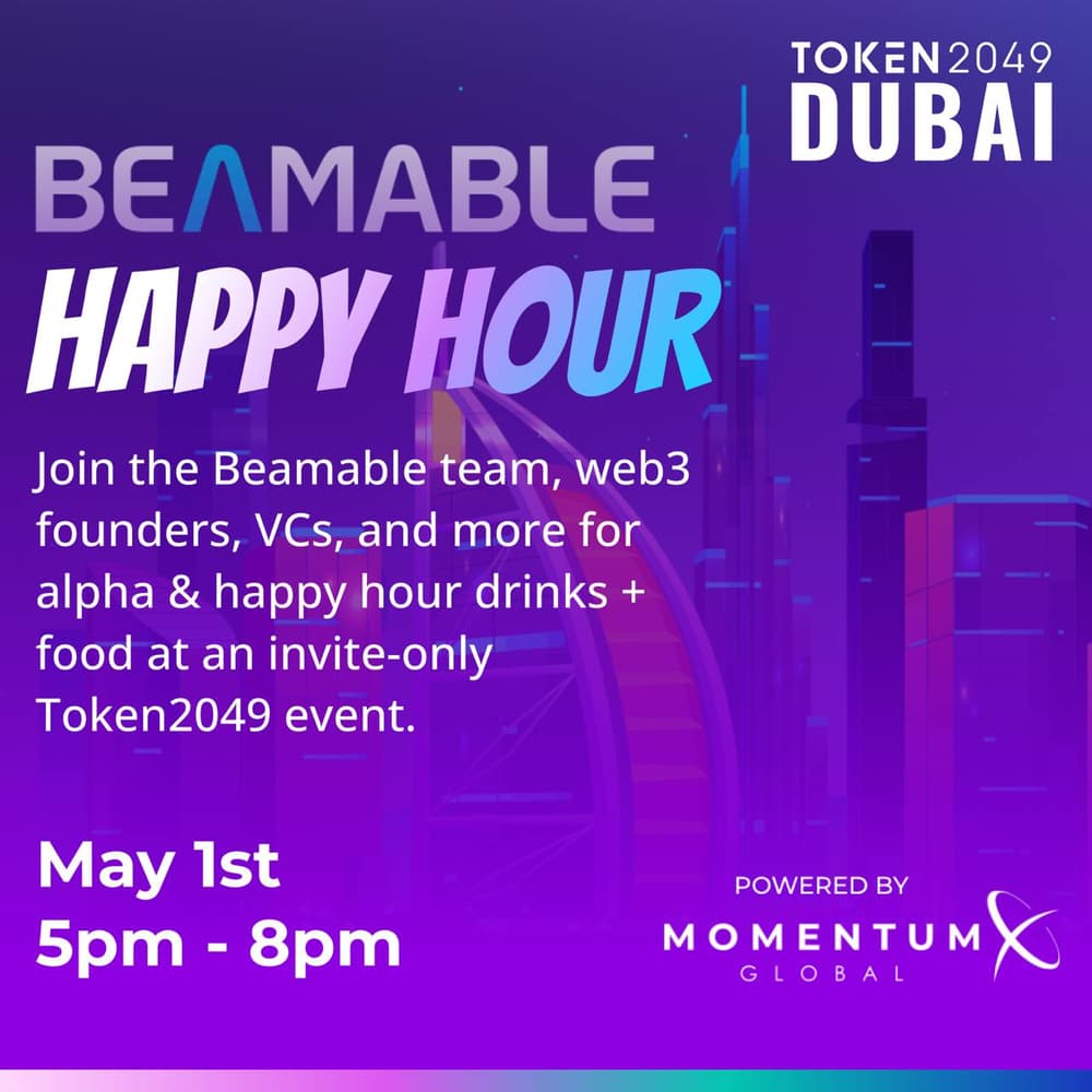 DePIN & Gaming Happy Hour, by Beamable @TOKEN2049 Dubai · Luma