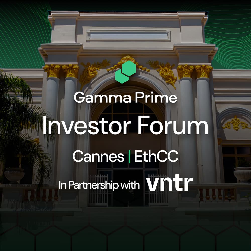 Gamma Prime Investor Forum Cannes | EthCC 🇫🇷 · Luma