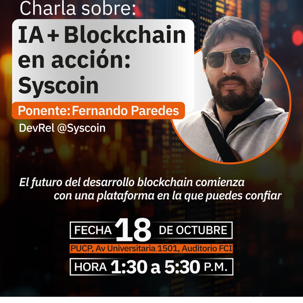 IA + Blockchain en acción: Syscoin · Luma