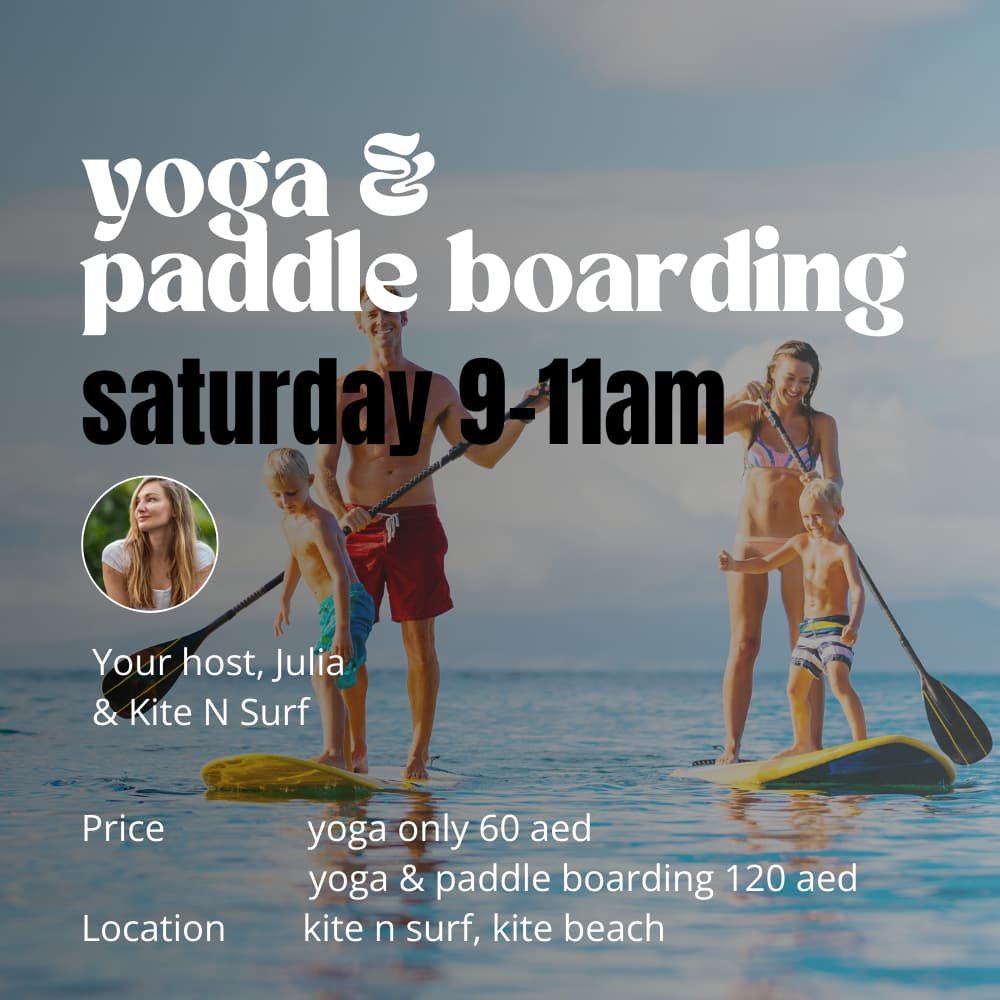 Beach Yoga Paddle Boarding with Kite N Surf Luma