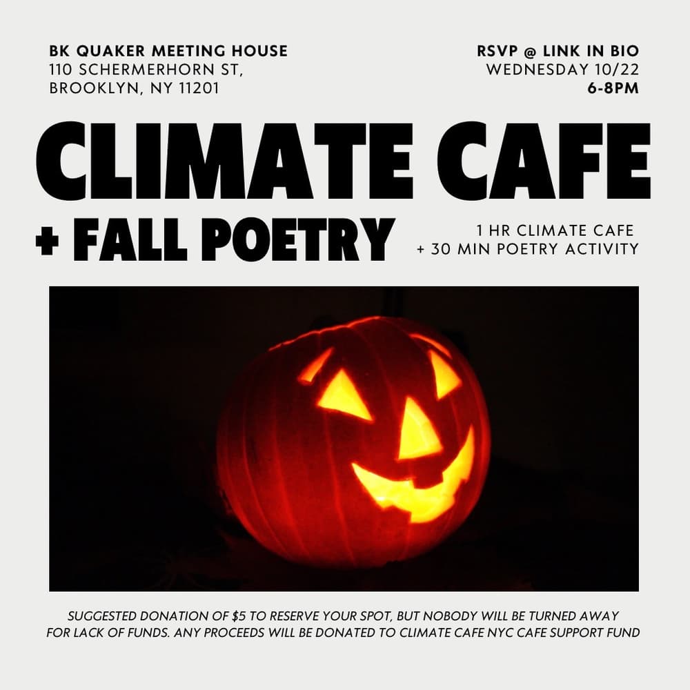 Climate Cafe & Fall Poetry