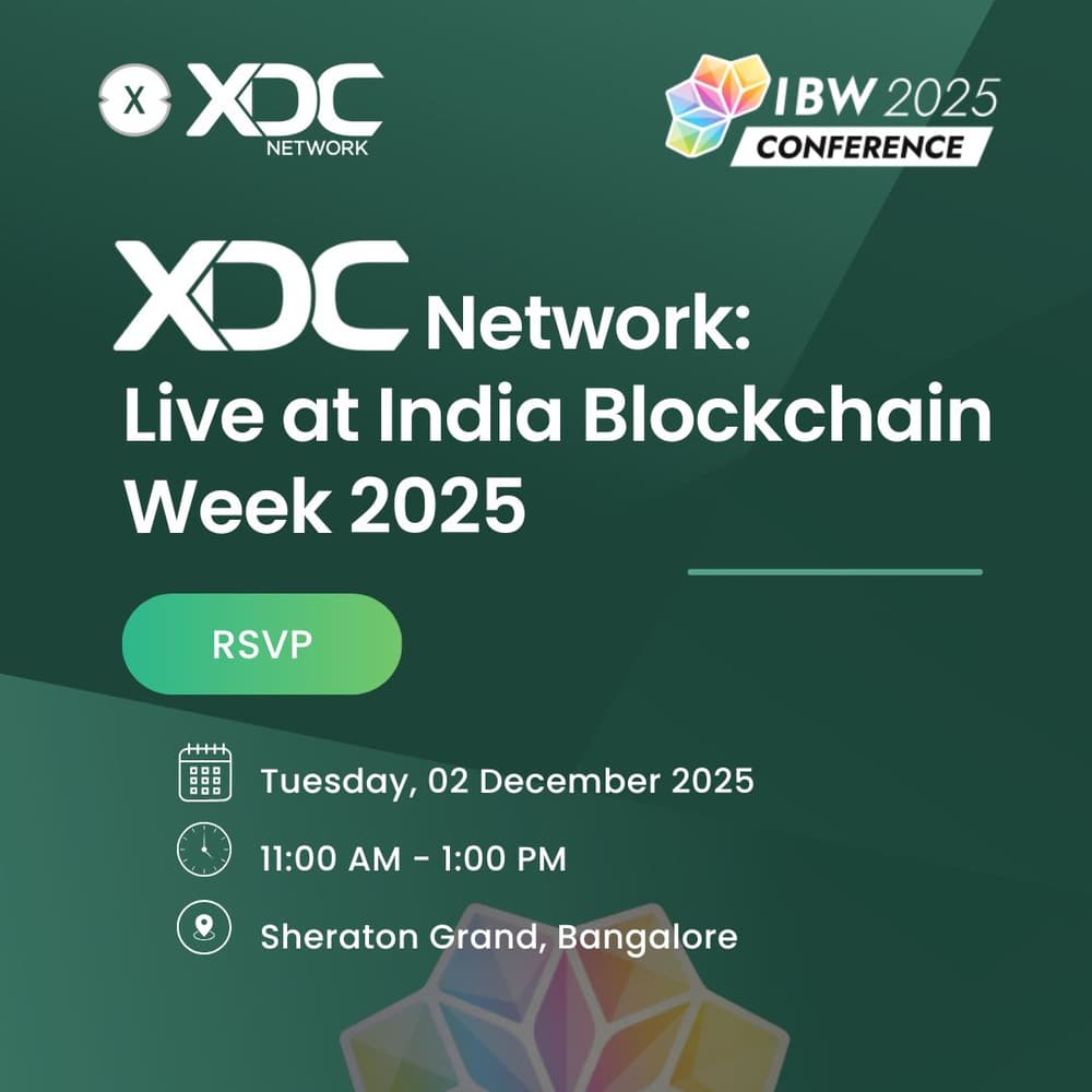 XDC Network: Live at India Blockchain Week 2025 · Luma