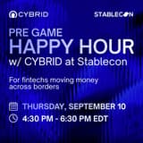 Cover Image for Thursday Happy Hour w/ Cybrid at Stablecon USA Cover Image for Thursday Happy Hour w/ Cybrid at Stablecon USA