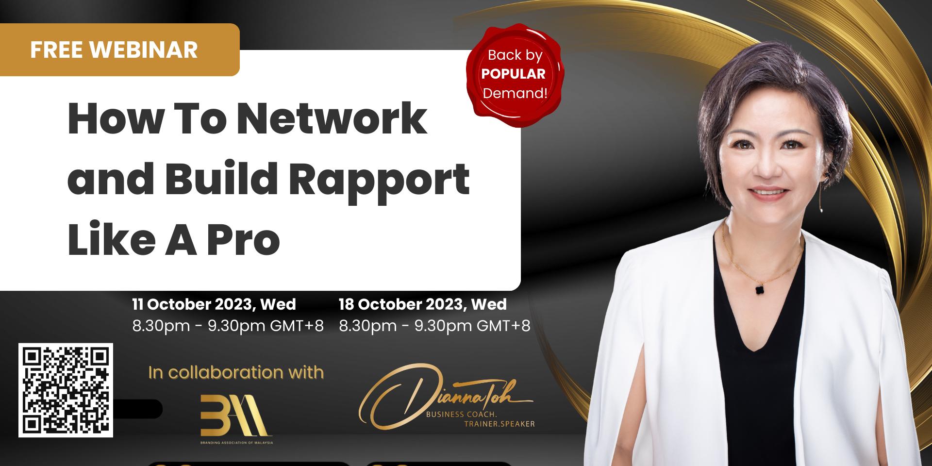 How To Network and Build Rapport Like A Pro Webinar · Zoom · Luma