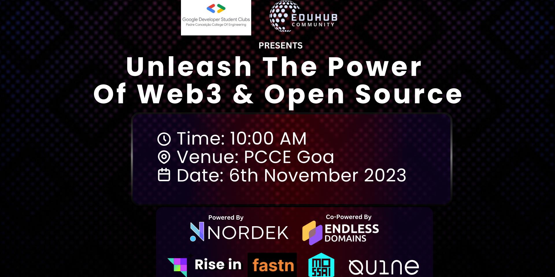 Cover Image for Unleash The Power of Web3 & Open Source - PCCE Goa