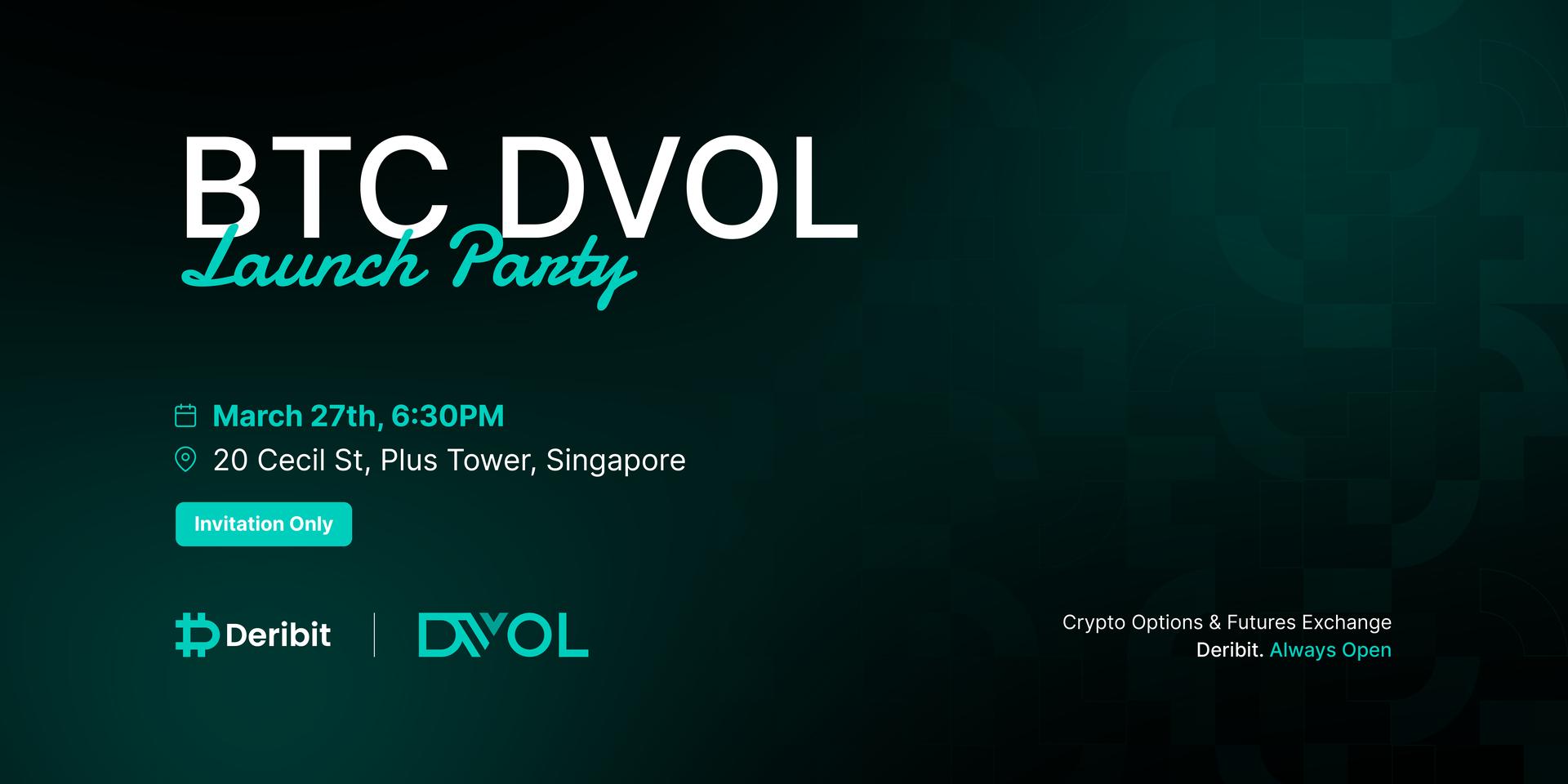 Cover Image for Deribit DVOL Futures Launch Party
