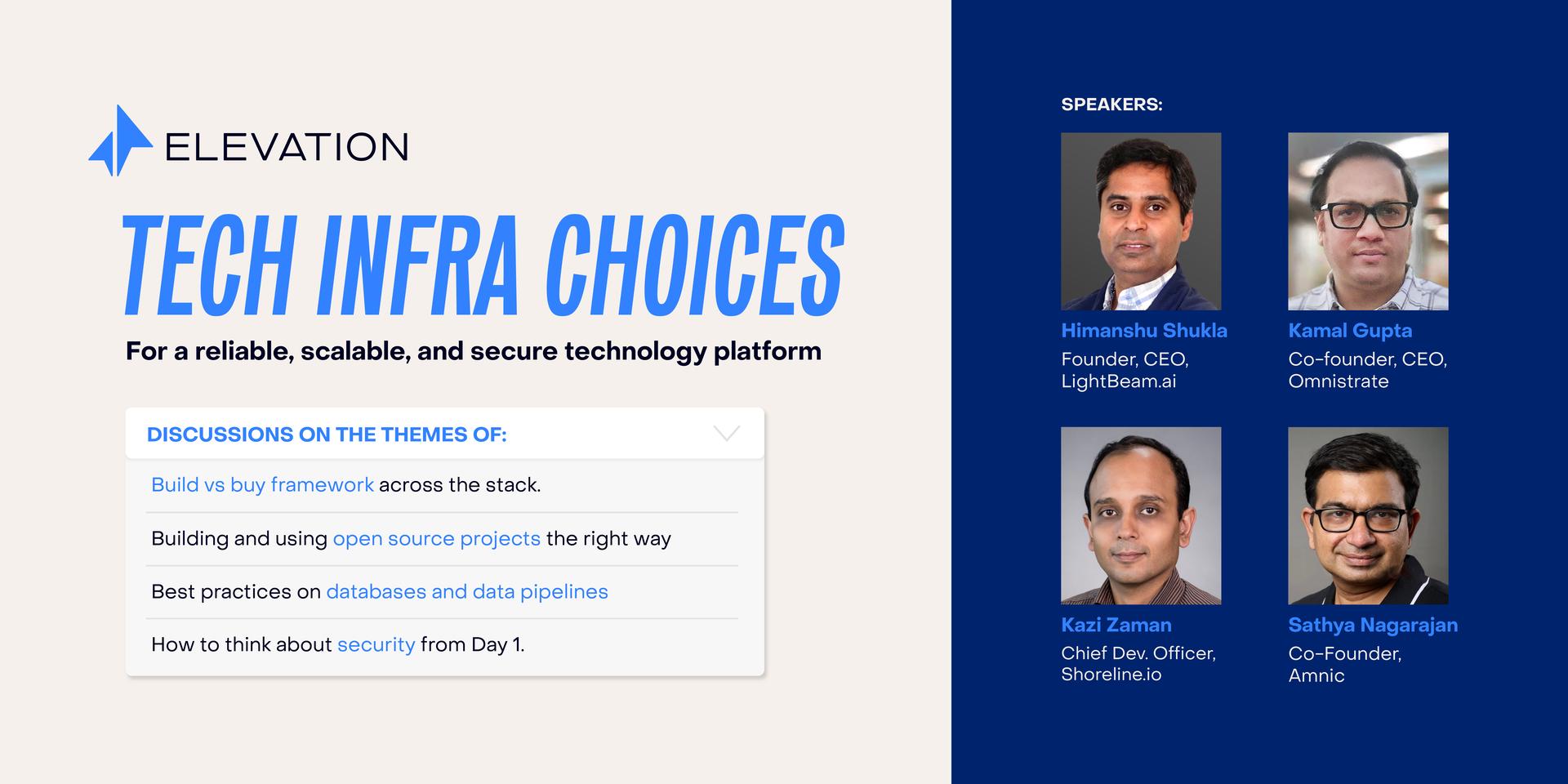 Cover Image for Tech Infra Choices for a reliable, scalable and secure technology platform