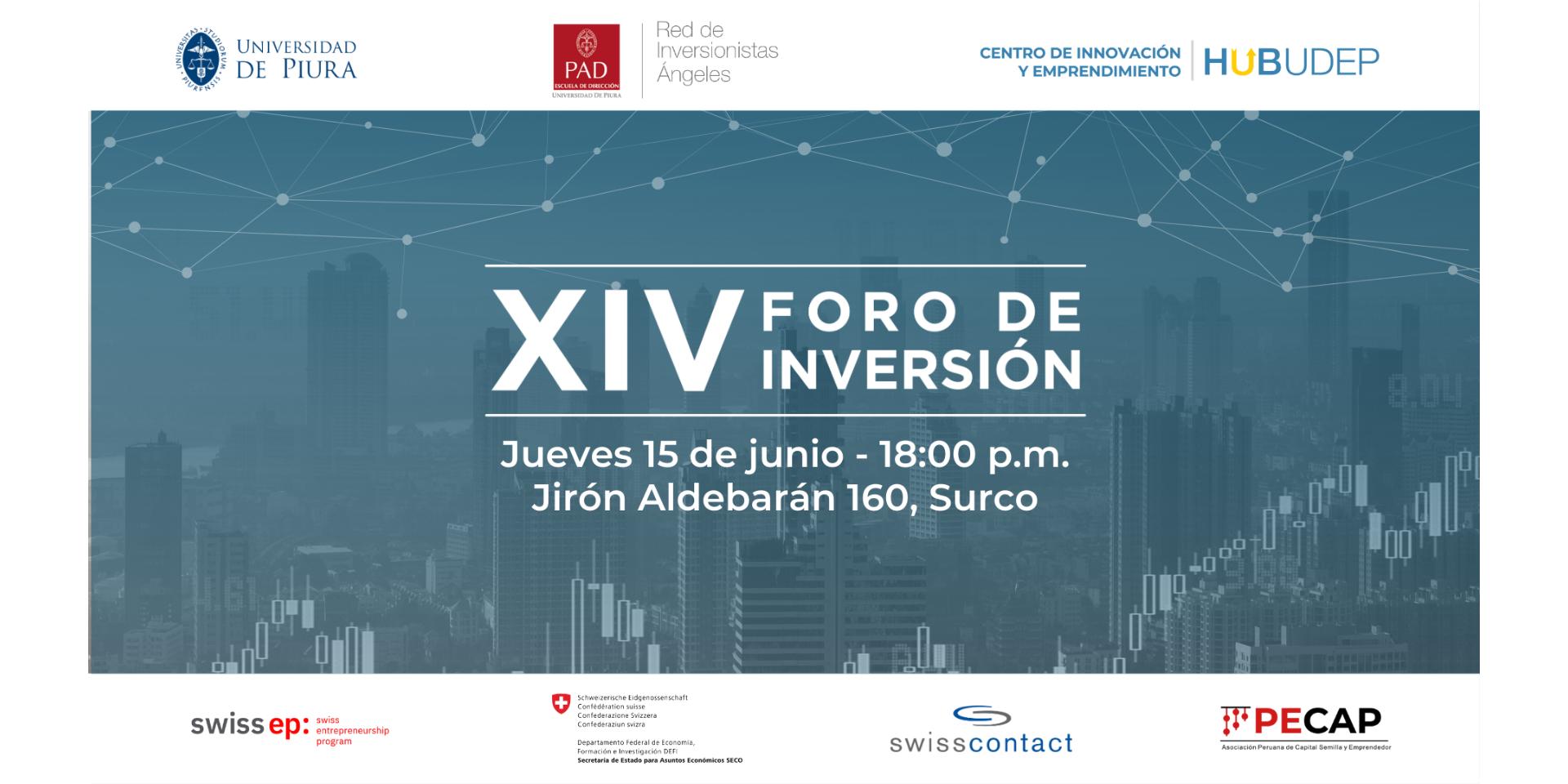 Cover Image for XIV Foro de Inversión - PAD Red de Inversionistas Ángeles y Hub UDEP