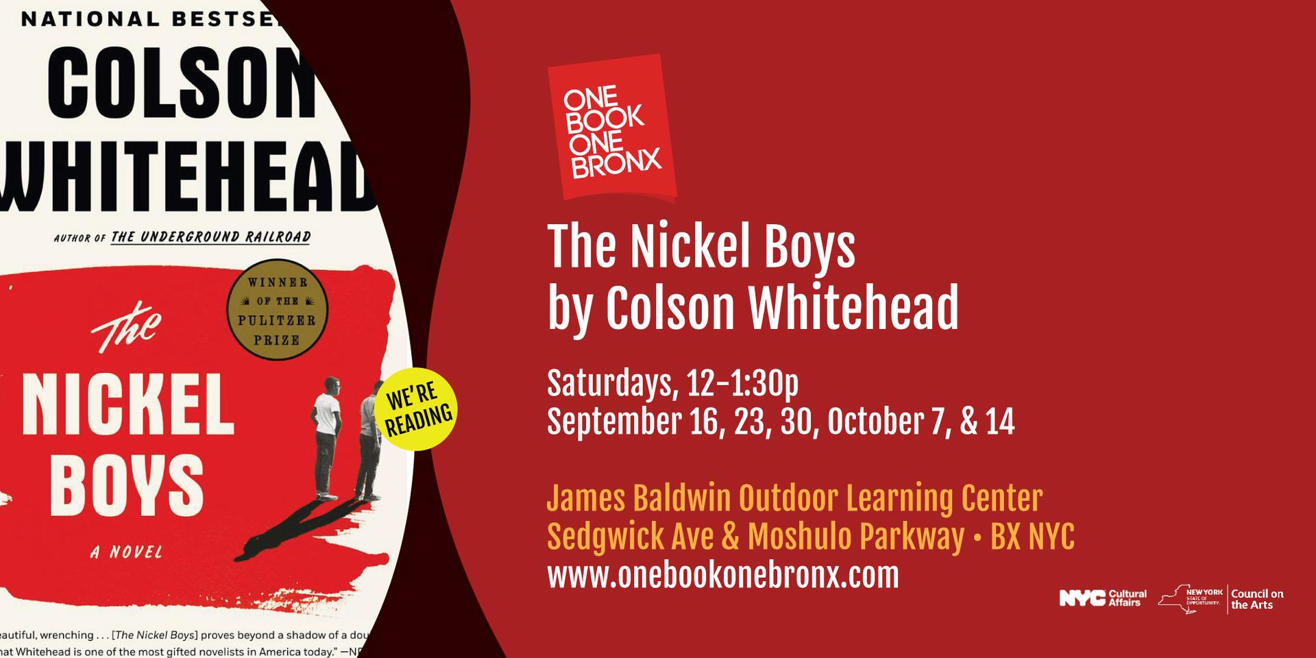 Cover Image for One Book One Bronx: The Nickel Boys at JBOLC