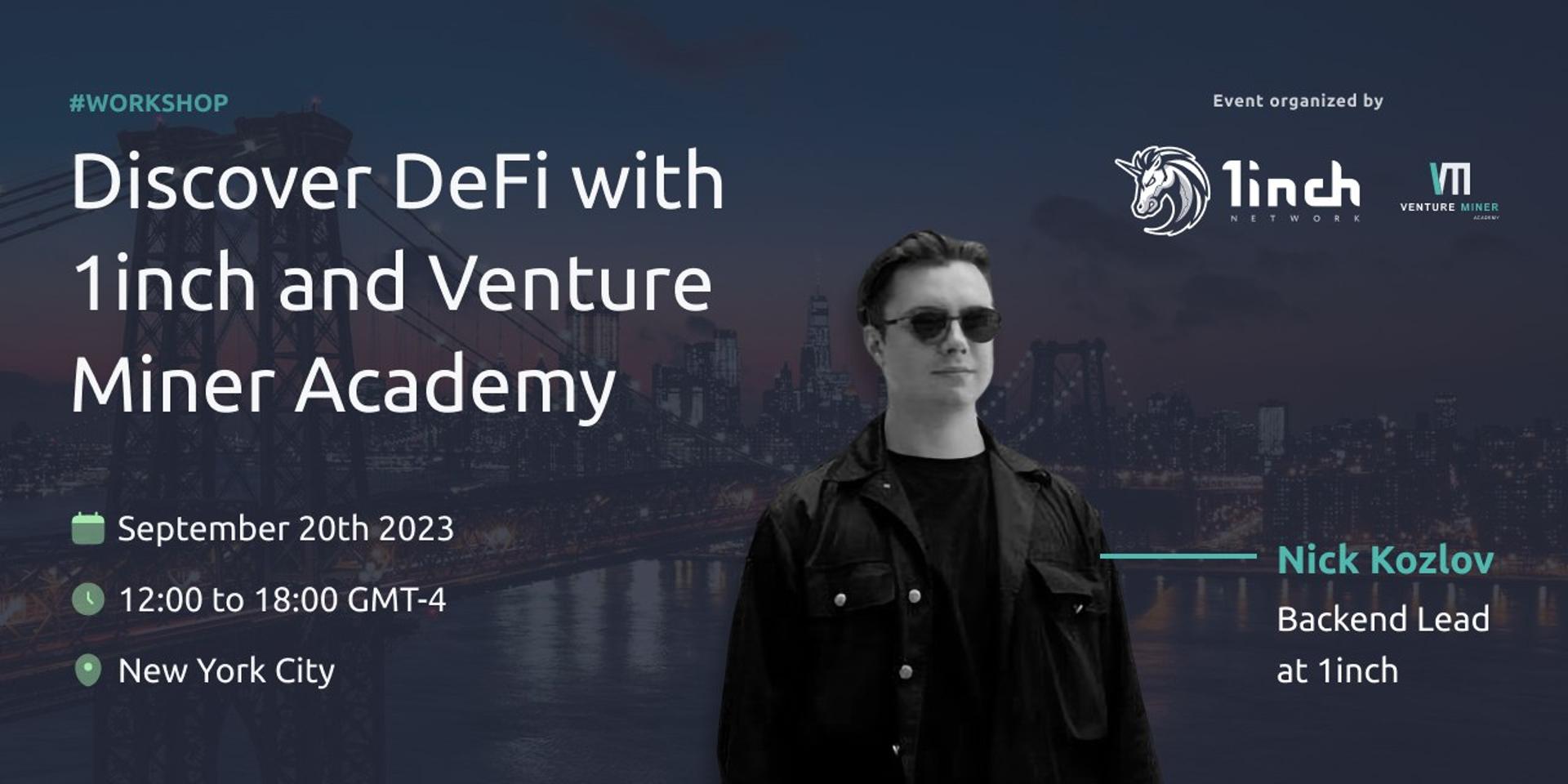 Cover Image for Discover DeFi with 1inch and Venture Miner Academy