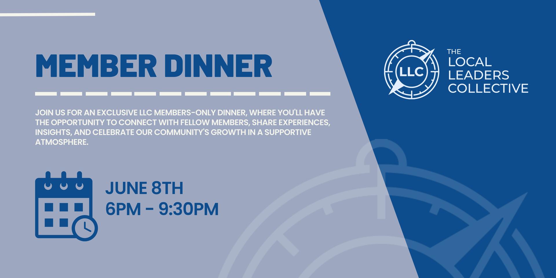 Cover Image for Member Dinner