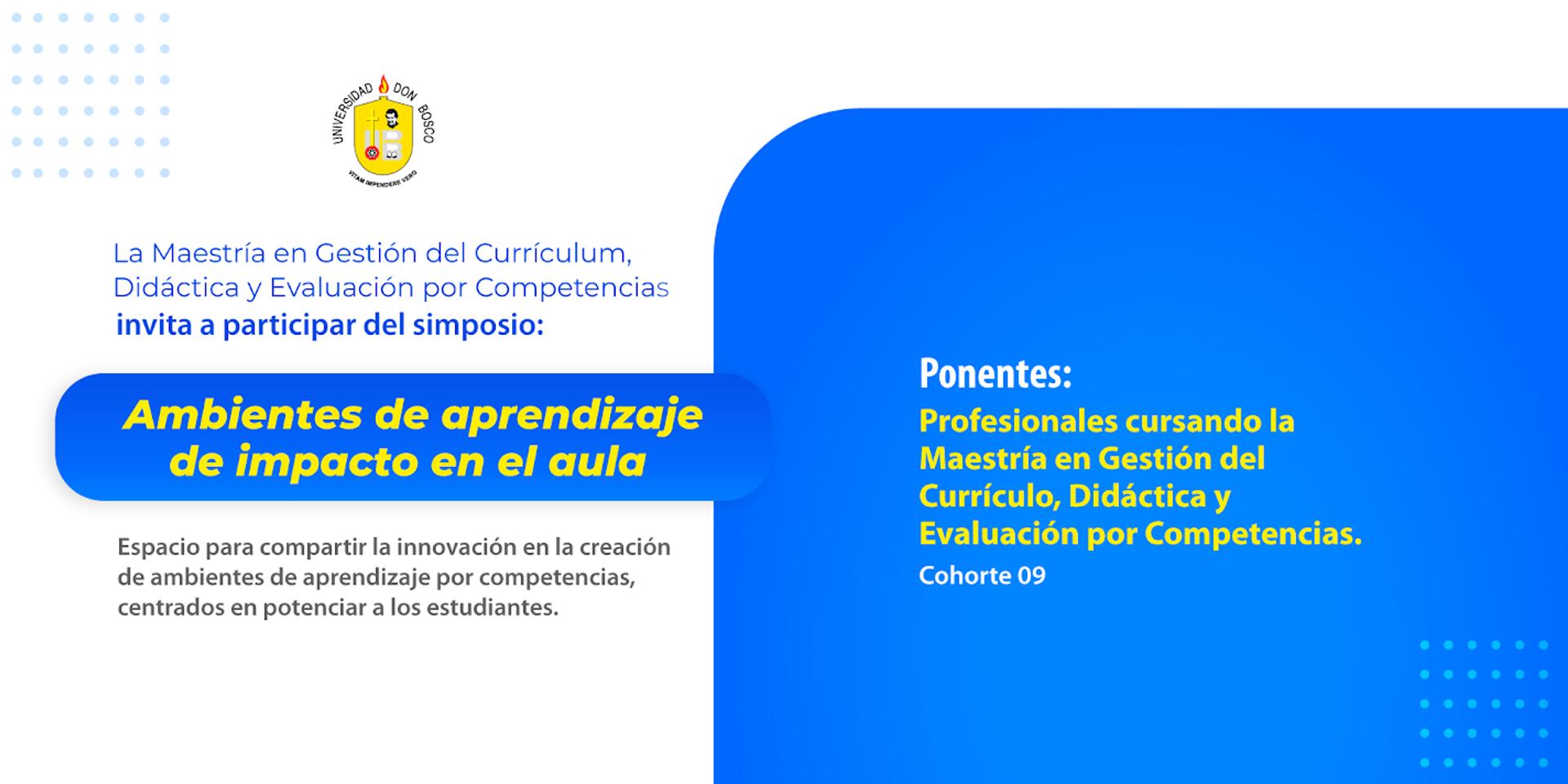 Cover Image for Simposio: ambientes de aprendizaje de impacto en el aula