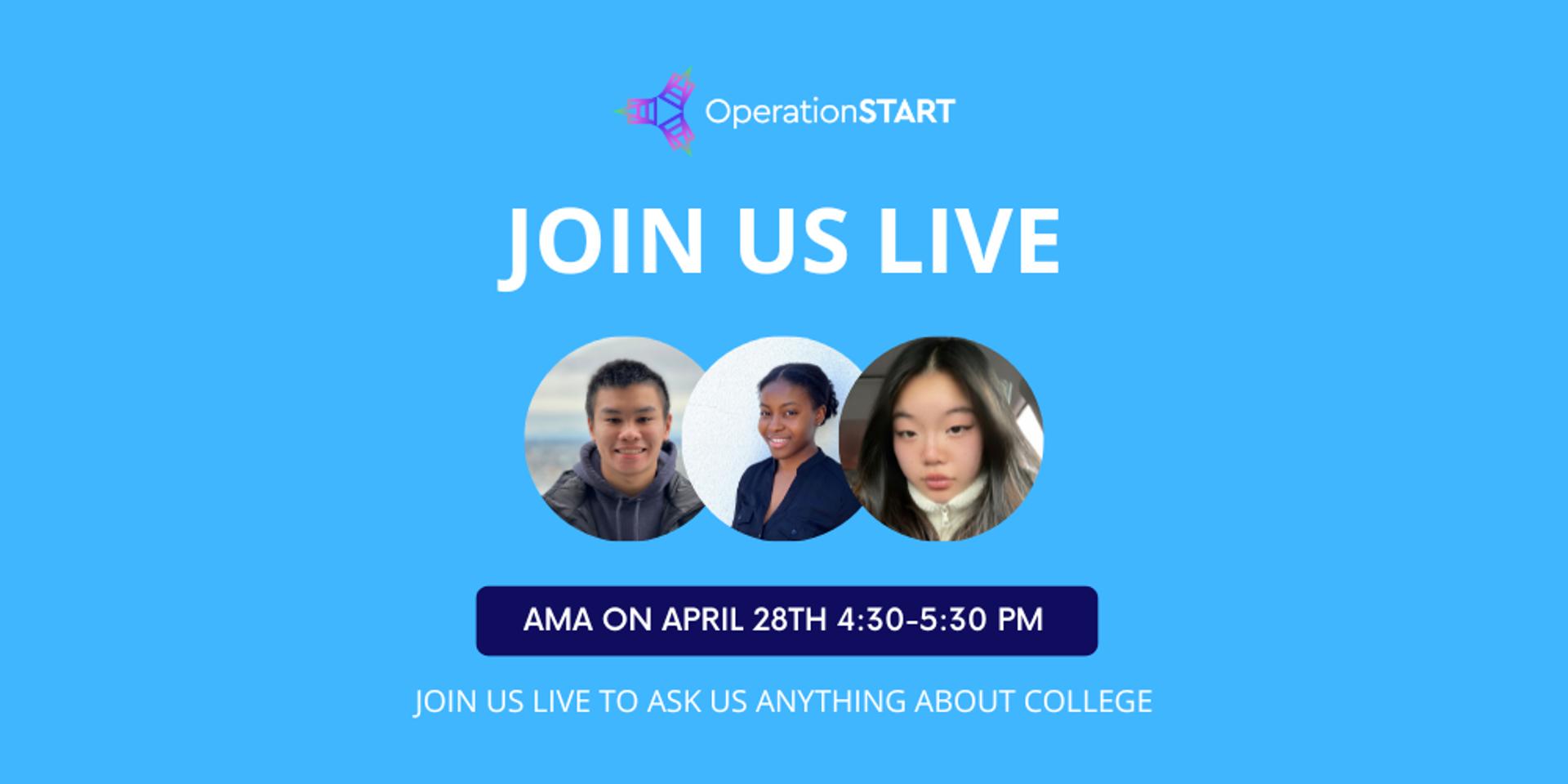 Cover Image for OperationSTART AMA: College Edition