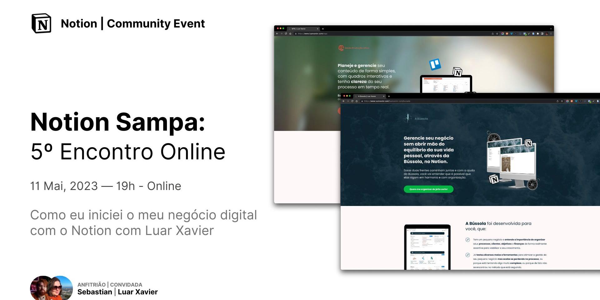 Cover Image for Notion Sampa: 5º Encontro da Comunidade Online