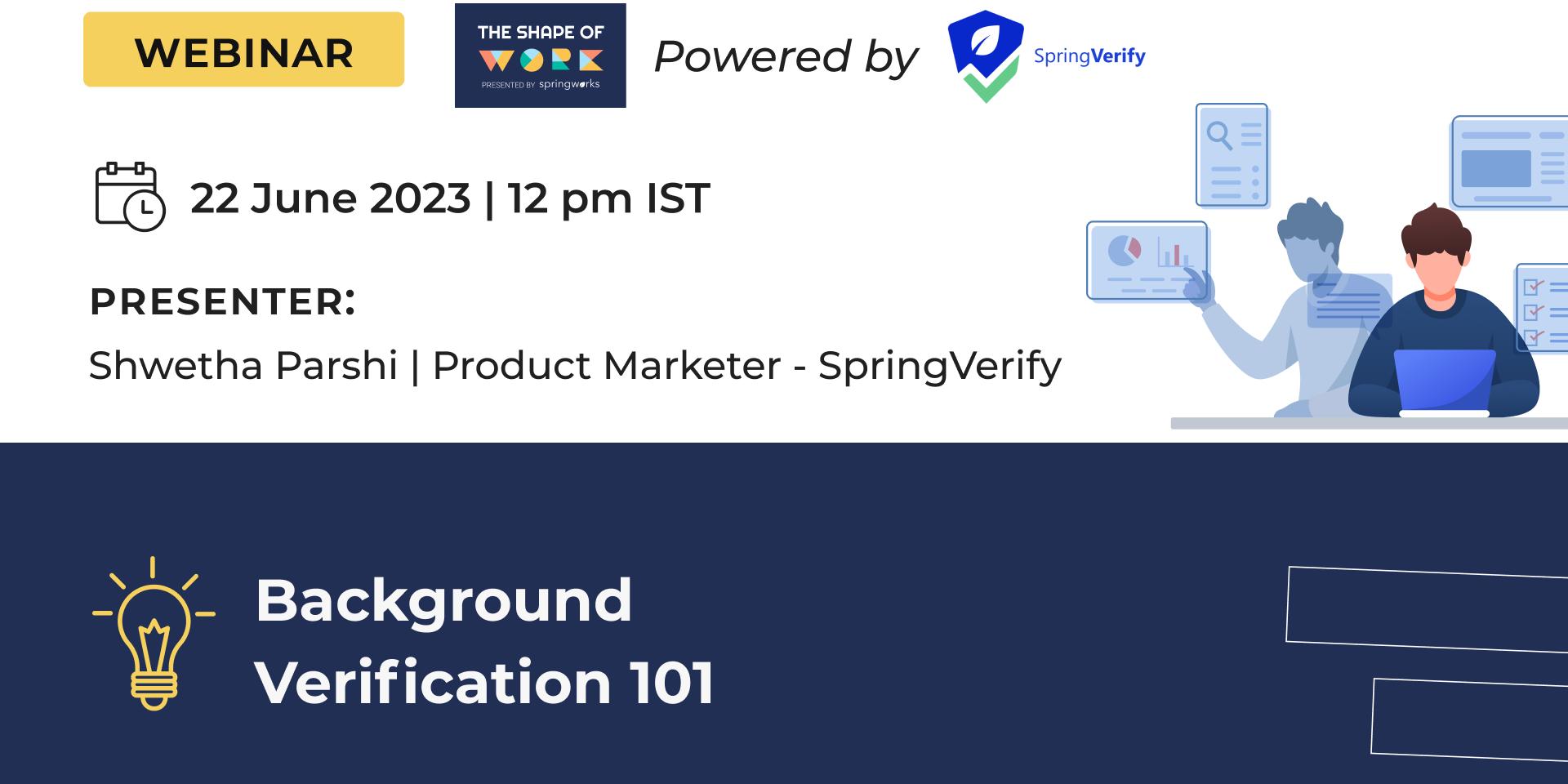 Cover Image for Background Verification 101