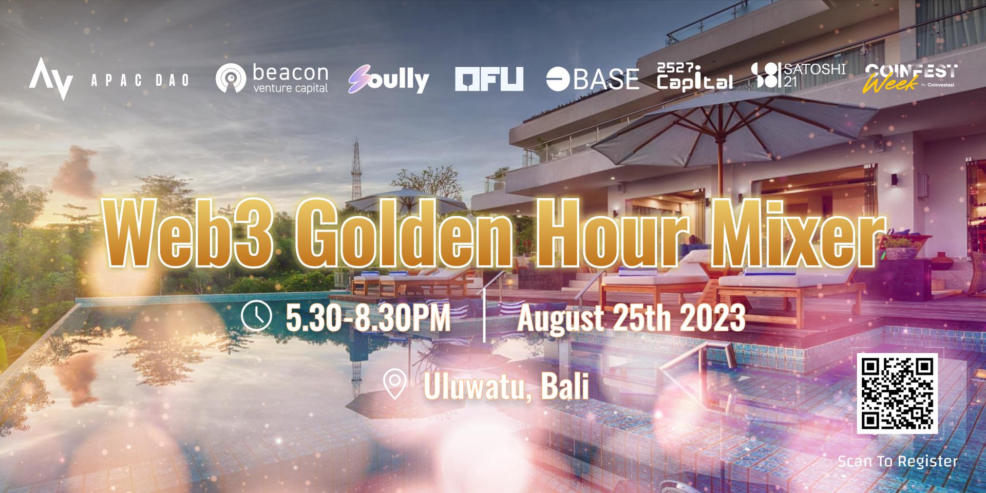 Cover Image for Web3 Golden Hour Mixer - Coinfest Asia week