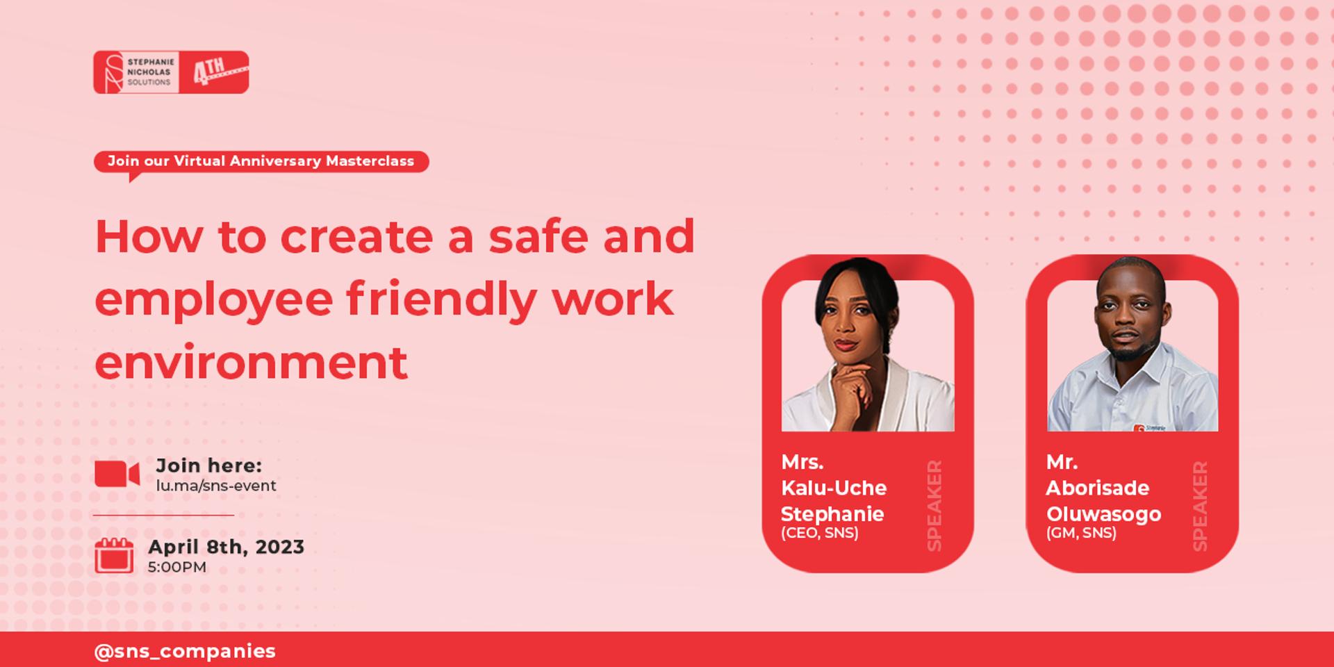 Creating a safe and employee friendly work environment. · Luma
