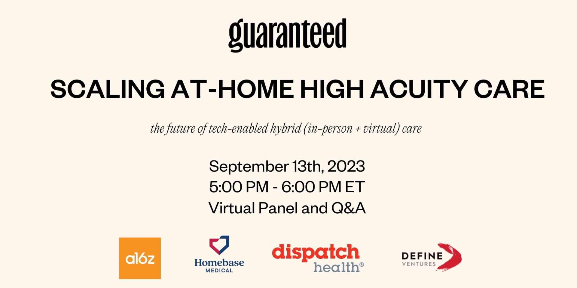 Cover Image for Scaling At-Home High Acuity Care
