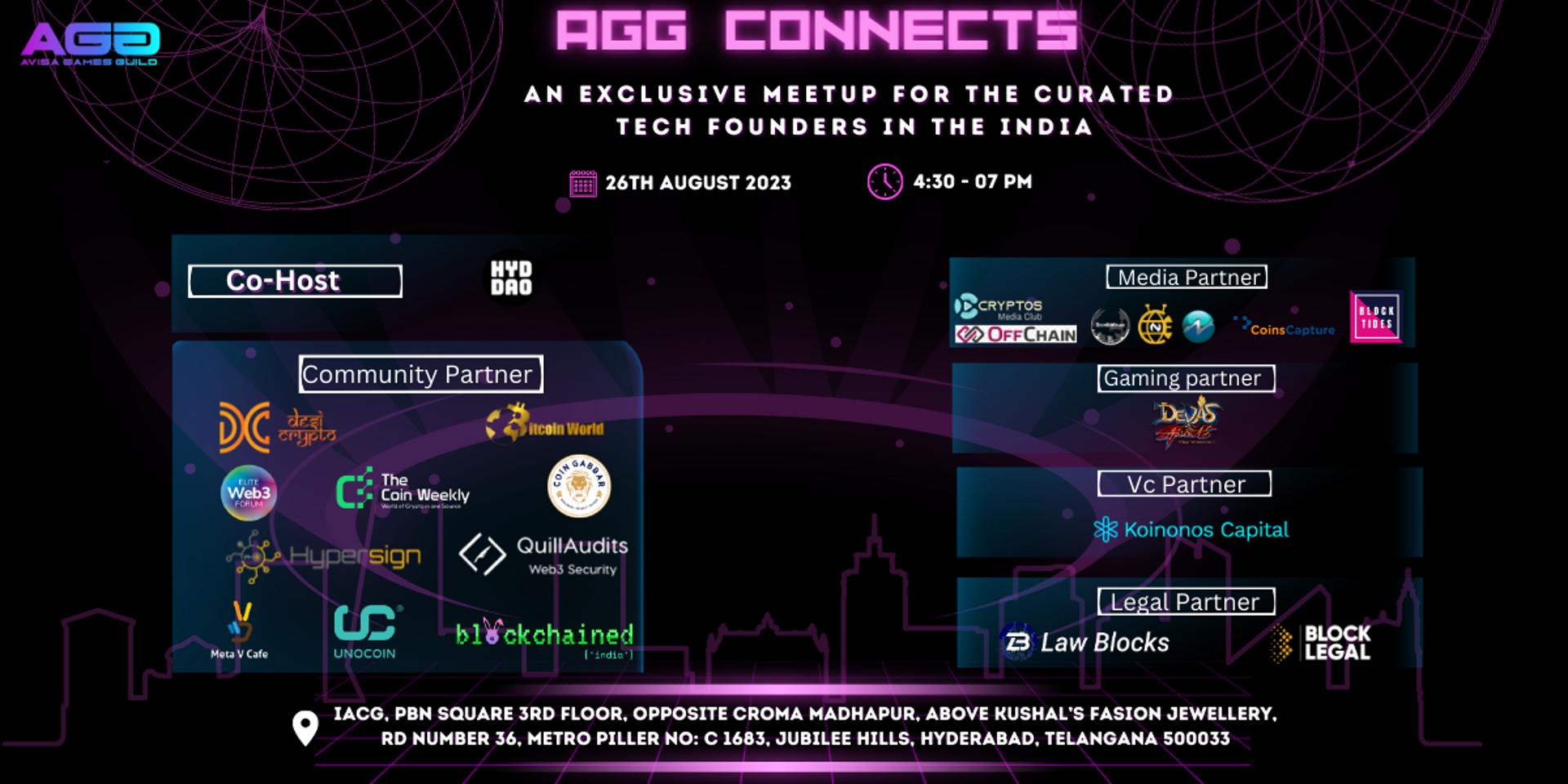Cover Image for AGG Connects - An exclusive meetup for the Tech Founders in the India