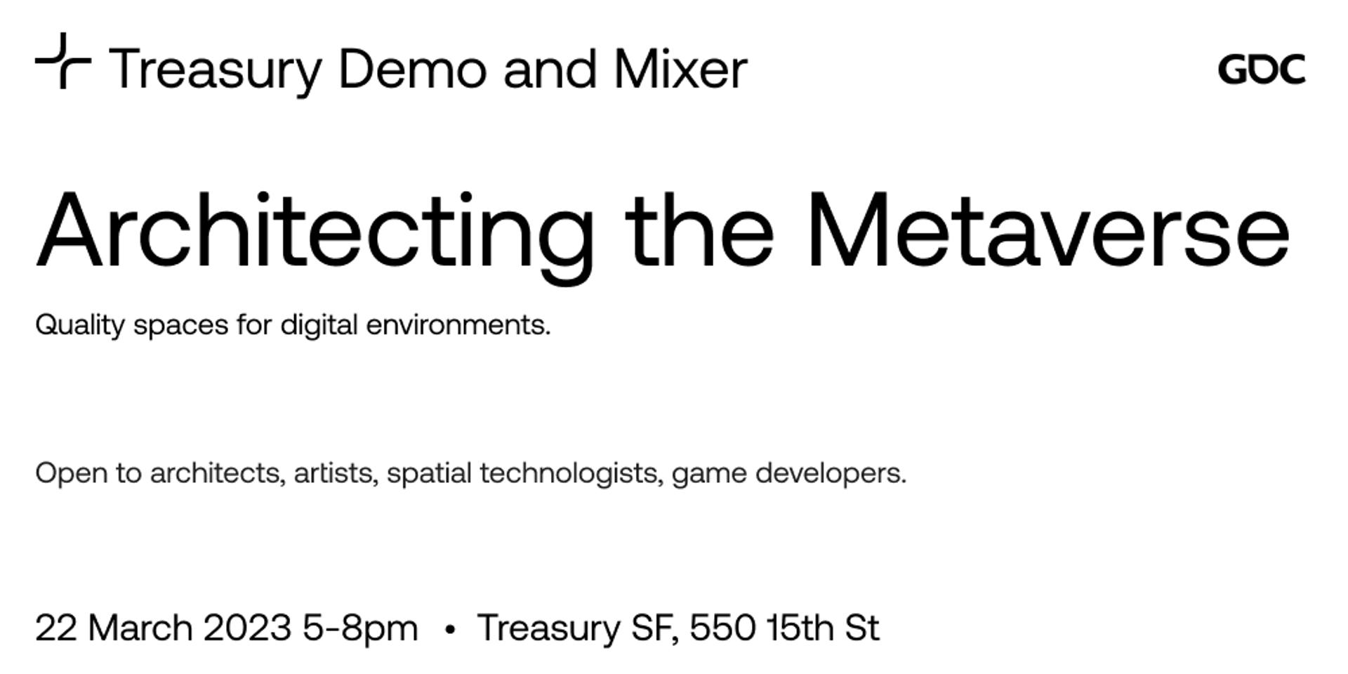 Cover Image for Architecting the Metaverse: GDC Demo & Mixer