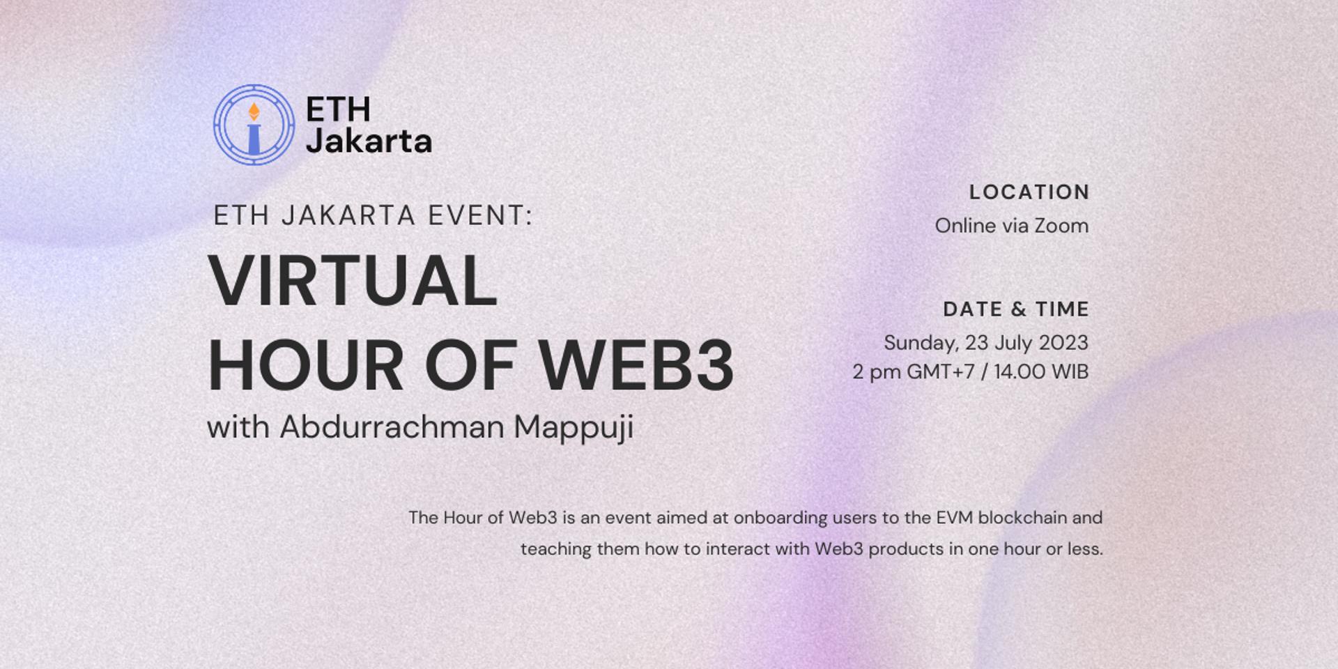 Cover Image for Virtual Hour of Web3 ETH Jakarta