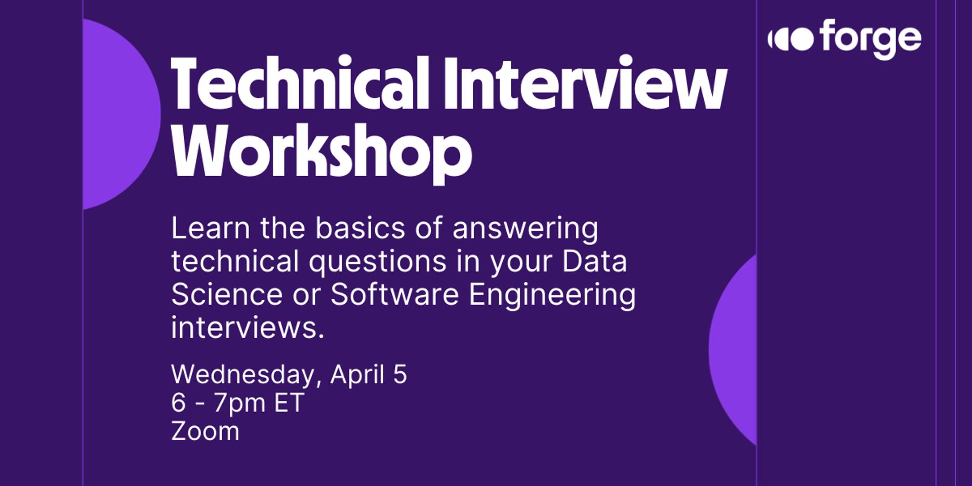 Technical Interview Workshop · Zoom · Luma