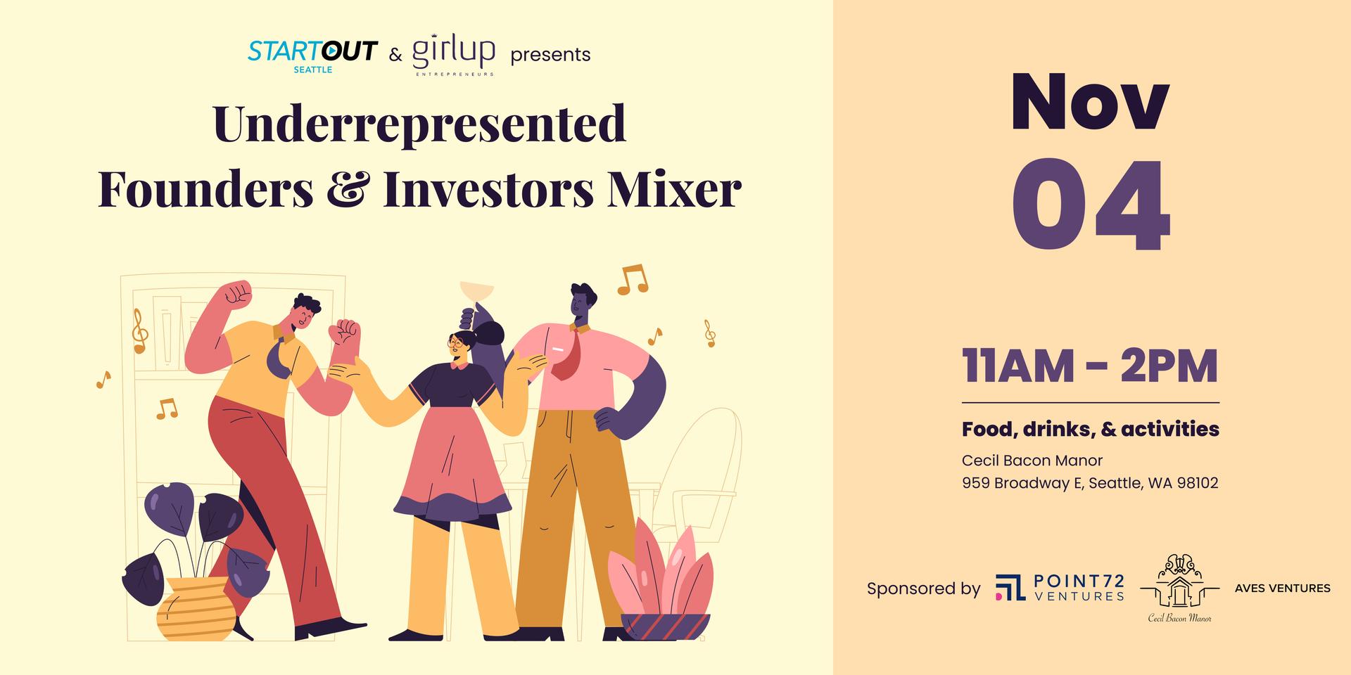 Cover Image for Underrepresented Founder & Investor Mixer: Seattle Edition