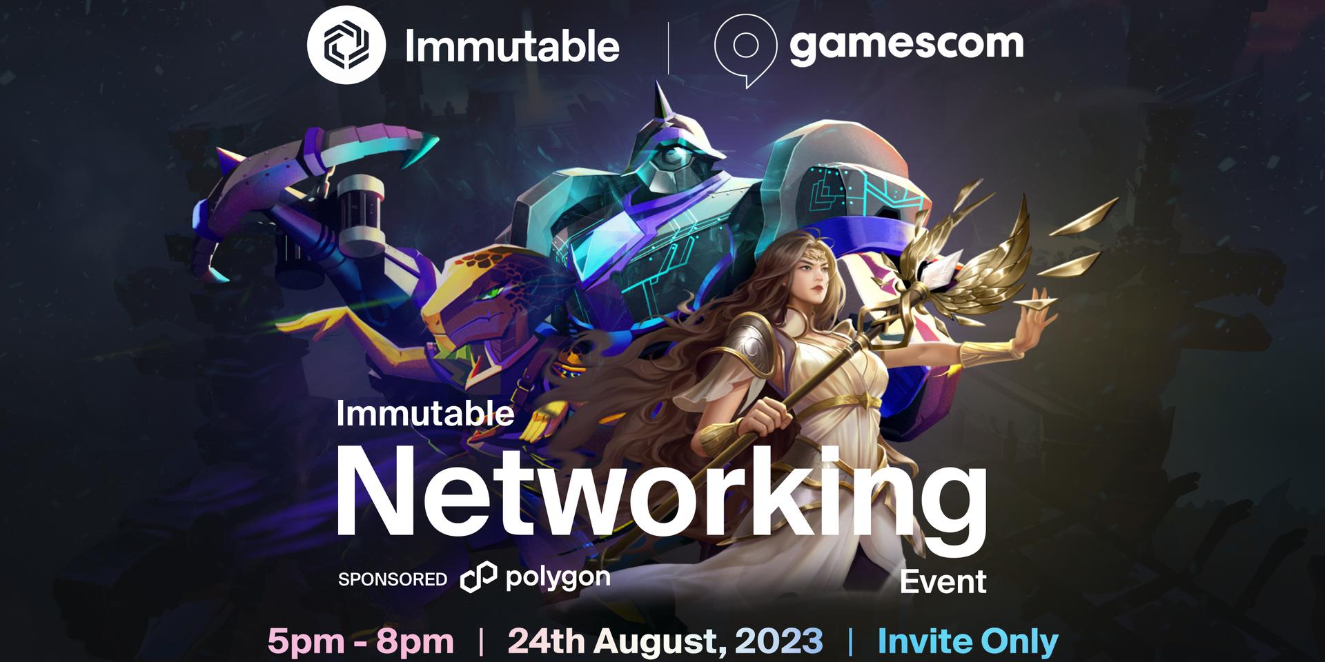 Cover Image for Immutable @ Gamescom Networking Event. Sponsored by Polygon
