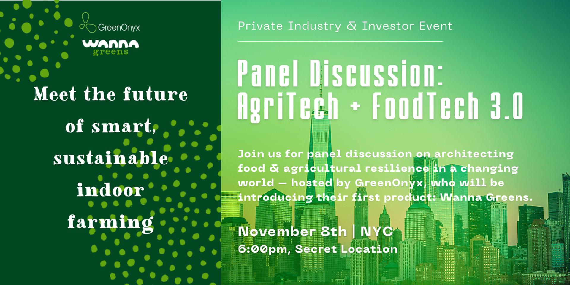 Cover Image for GreenOnyx: Private AgTech FoodTech Industry + Investor Event