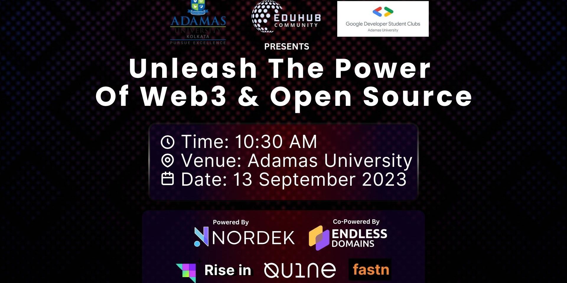 Cover Image for Unleash The Power of Web3 & Open Source - Adamas University