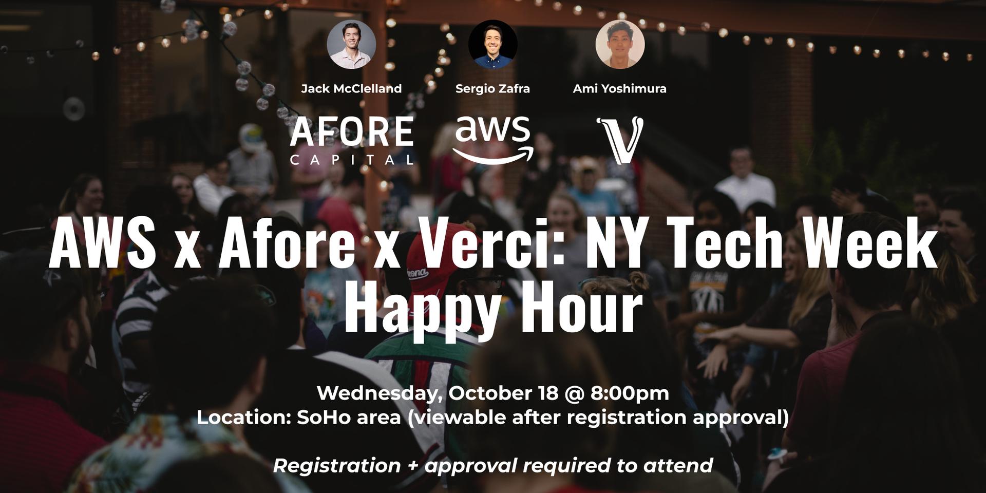Cover Image for AWS x Afore x Verci: Happy Hour NY #TechWeek