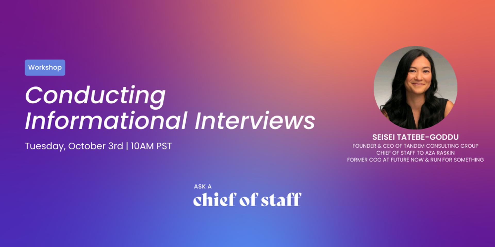 Cover Image for Ask a Chief of Staff: Conducting Informational Interviews