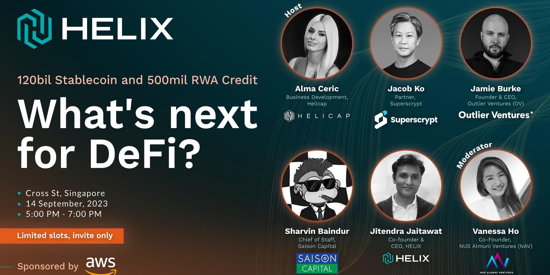 Cover Image for HELIX Token2049 RWA DeFi Event