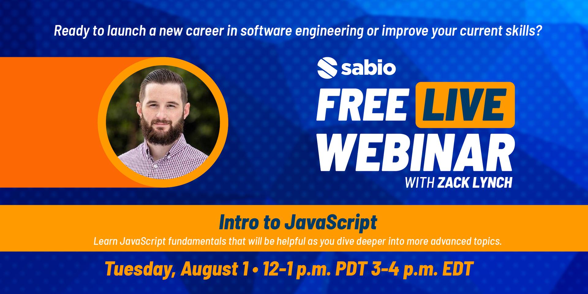 Live JavaScript Workshop · Zoom · Luma