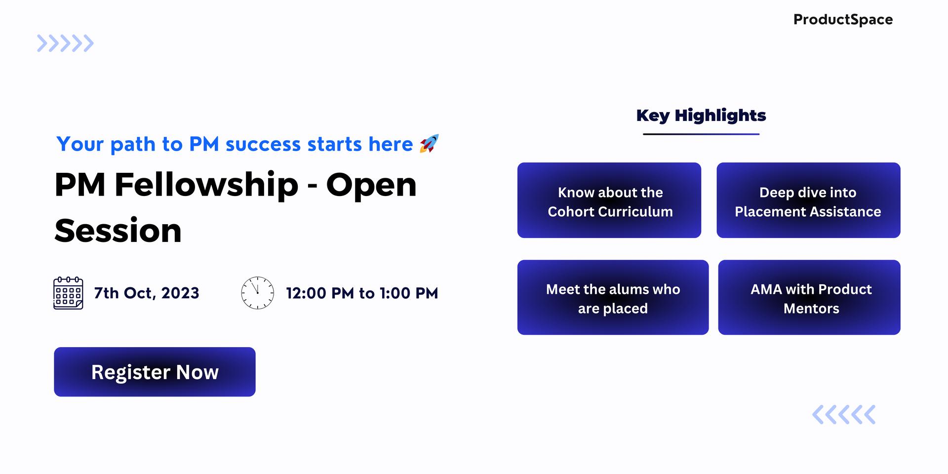 Cover Image for PM Fellowship - Open Session | Product Space