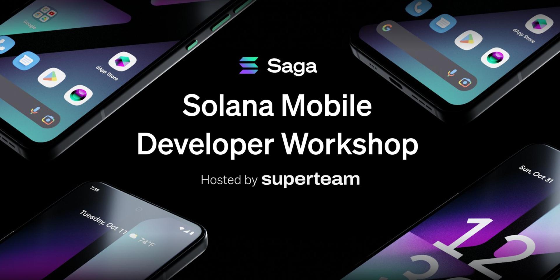 Solana Mobile Saga Developer Workshop · Zoom · Luma