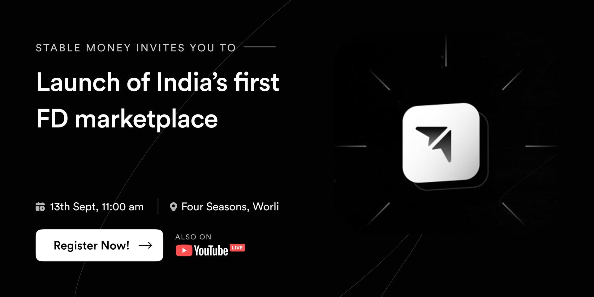 Cover Image for Launch of India's first FD Marketplace