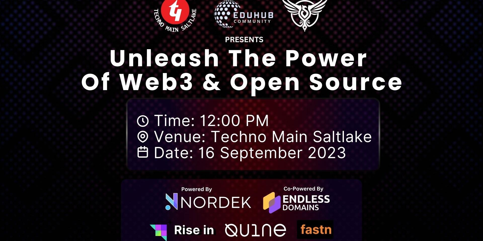Cover Image for Unleash The Power of Web3 & Open Source - Techno India