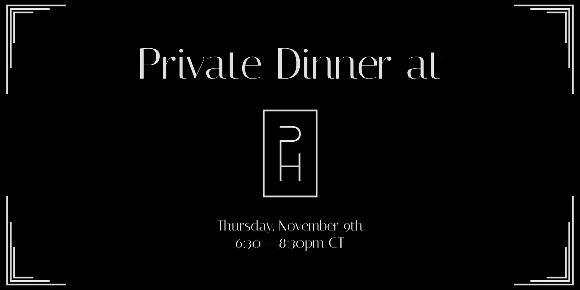 Cover Image for Private Investor Dinner at Park House Dallas