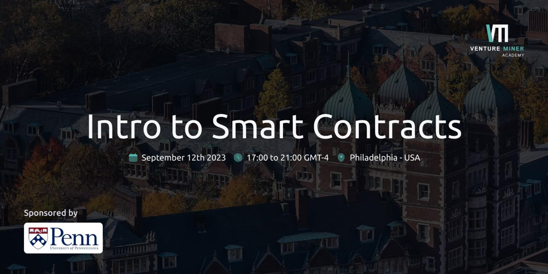 Cover Image for Intro to Smart Contracts | Venture Miner Academy x Penn Web3 Builders