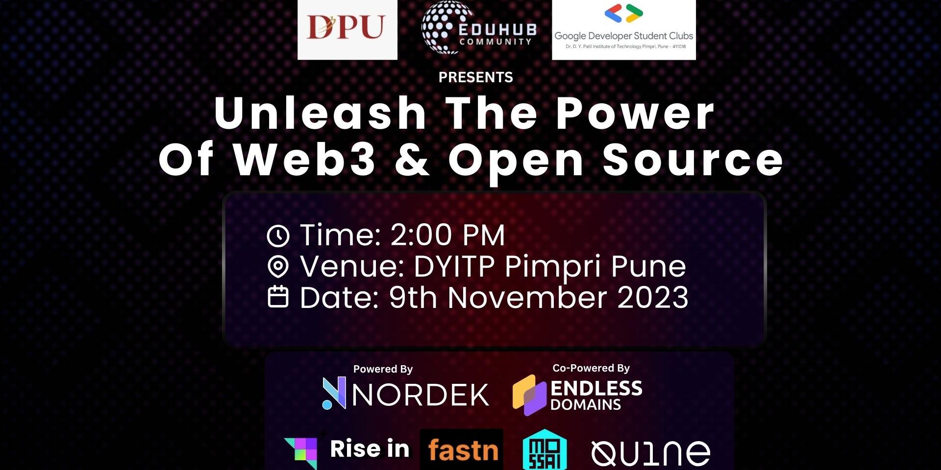 Cover Image for Unleash The Power of Web3 & Open Source - DYITP Pune