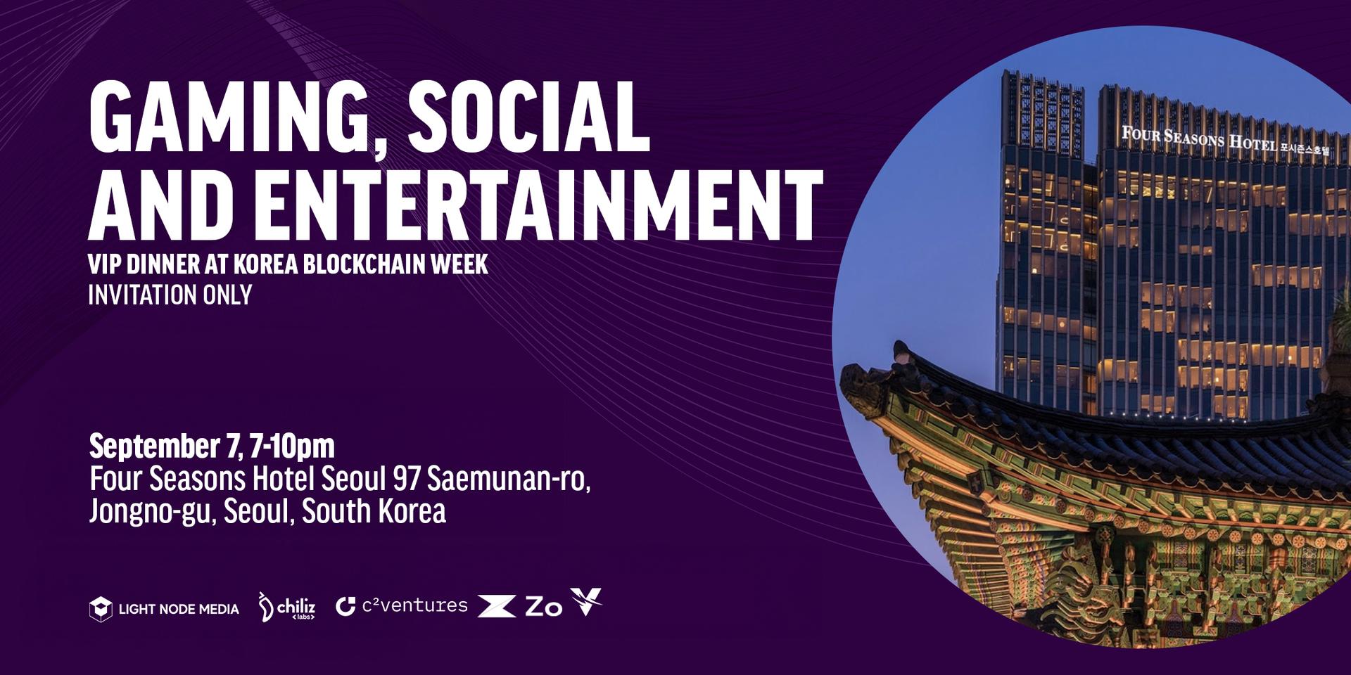 Cover Image for VIP Dinner @ Korea Blockchain Week