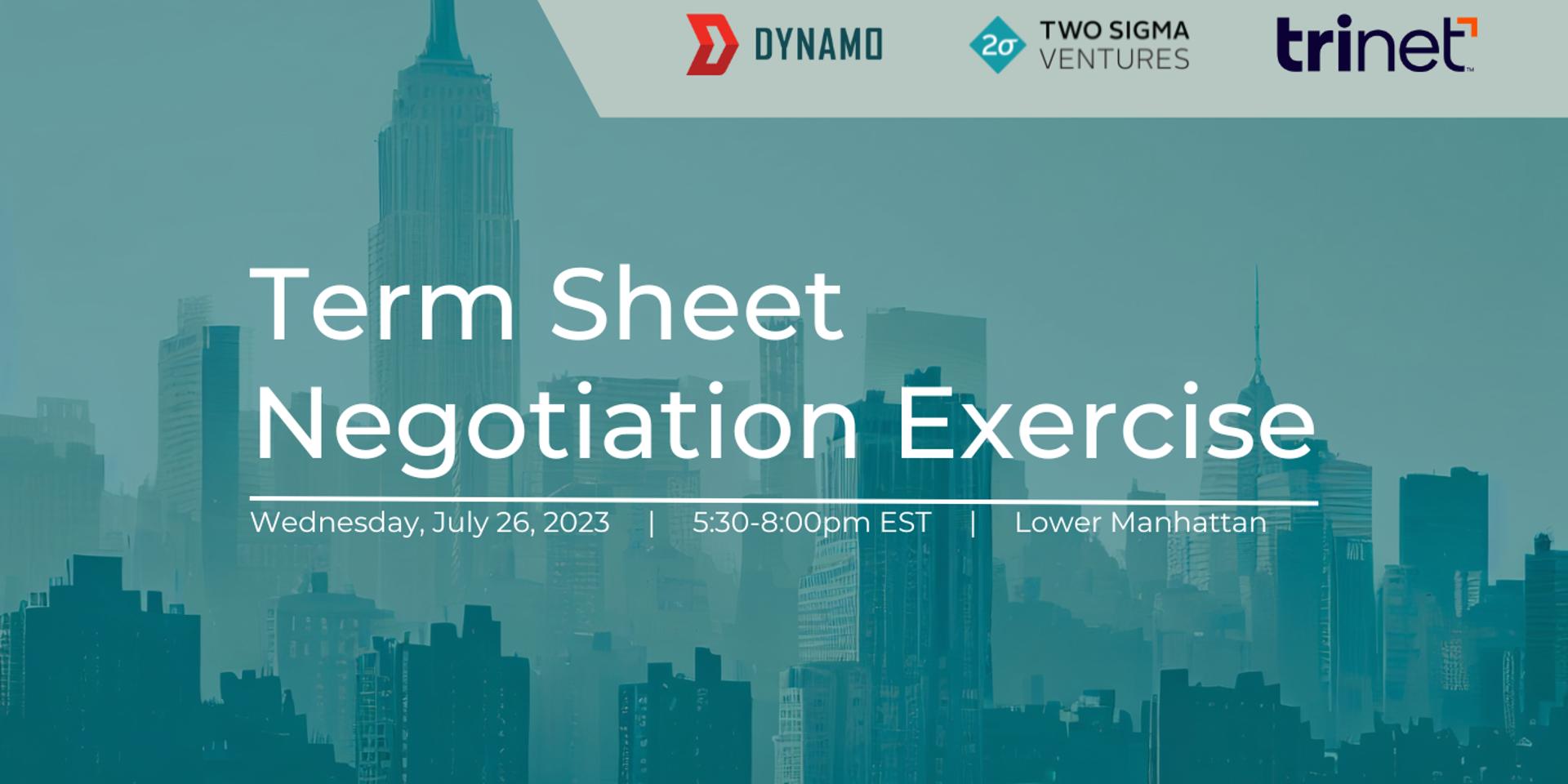 Cover Image for Term Sheet Negotiation Exercise