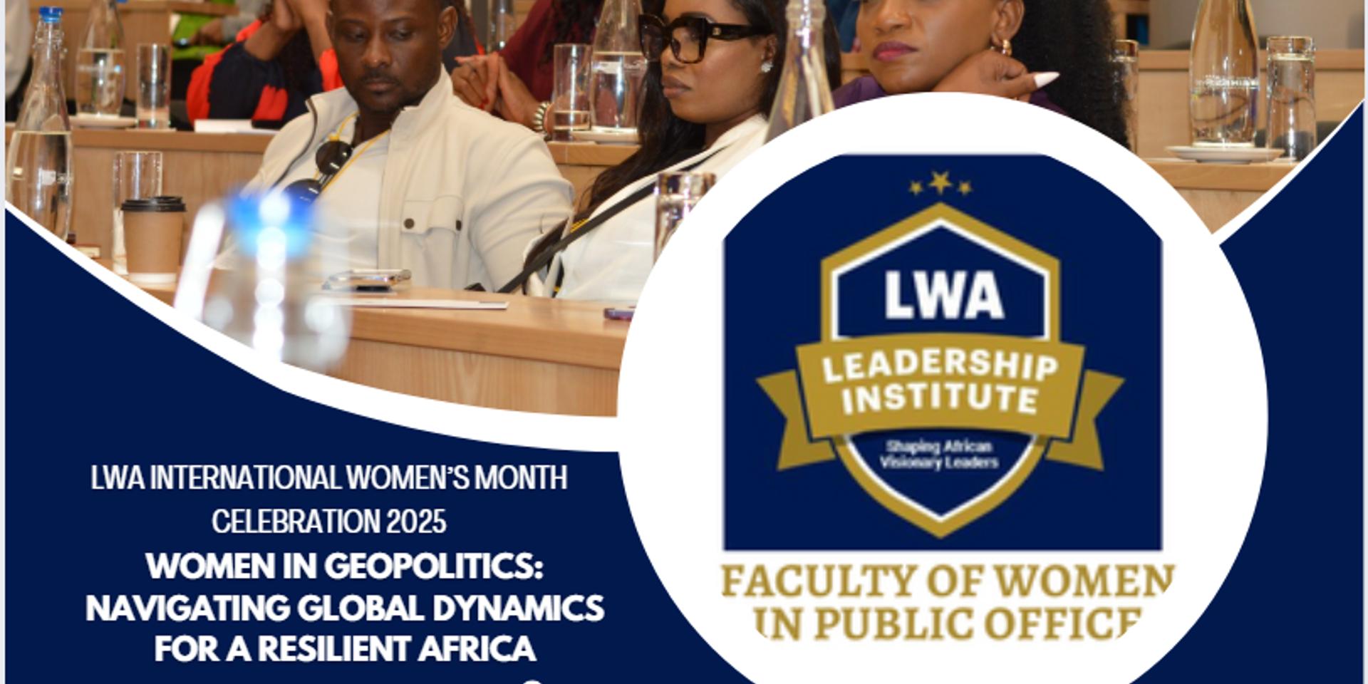 Cover Image for WORKSHOP - Women in Geopolitics – Navigating Global Dynamics for a Resilient Africa, 29 Mar.2025, 09:00 - 15:00 SAST, VIRTUAL