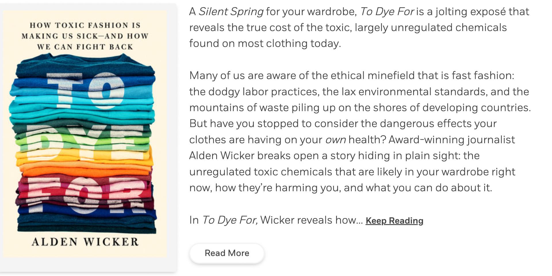 Cover Image for Sustainable Fashion Book Talk with Author Alden Wicker