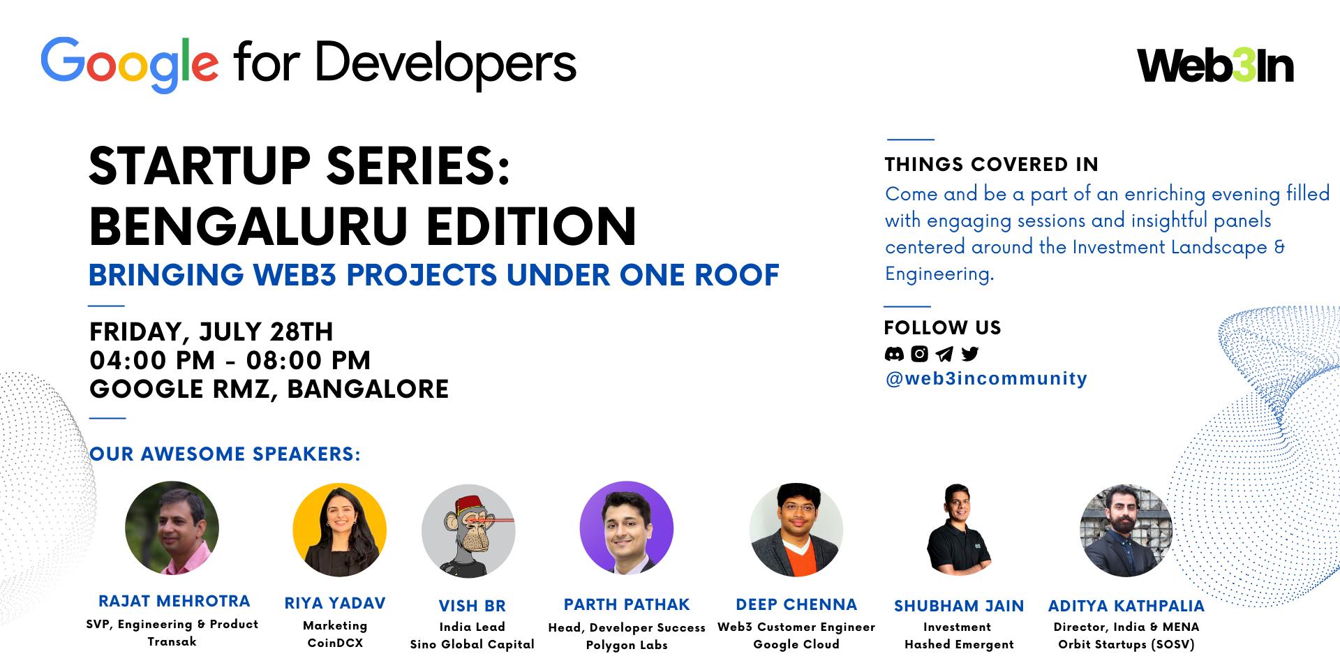 Cover Image for Google for Developers x Web3IN Startup Series: Bengaluru Edition