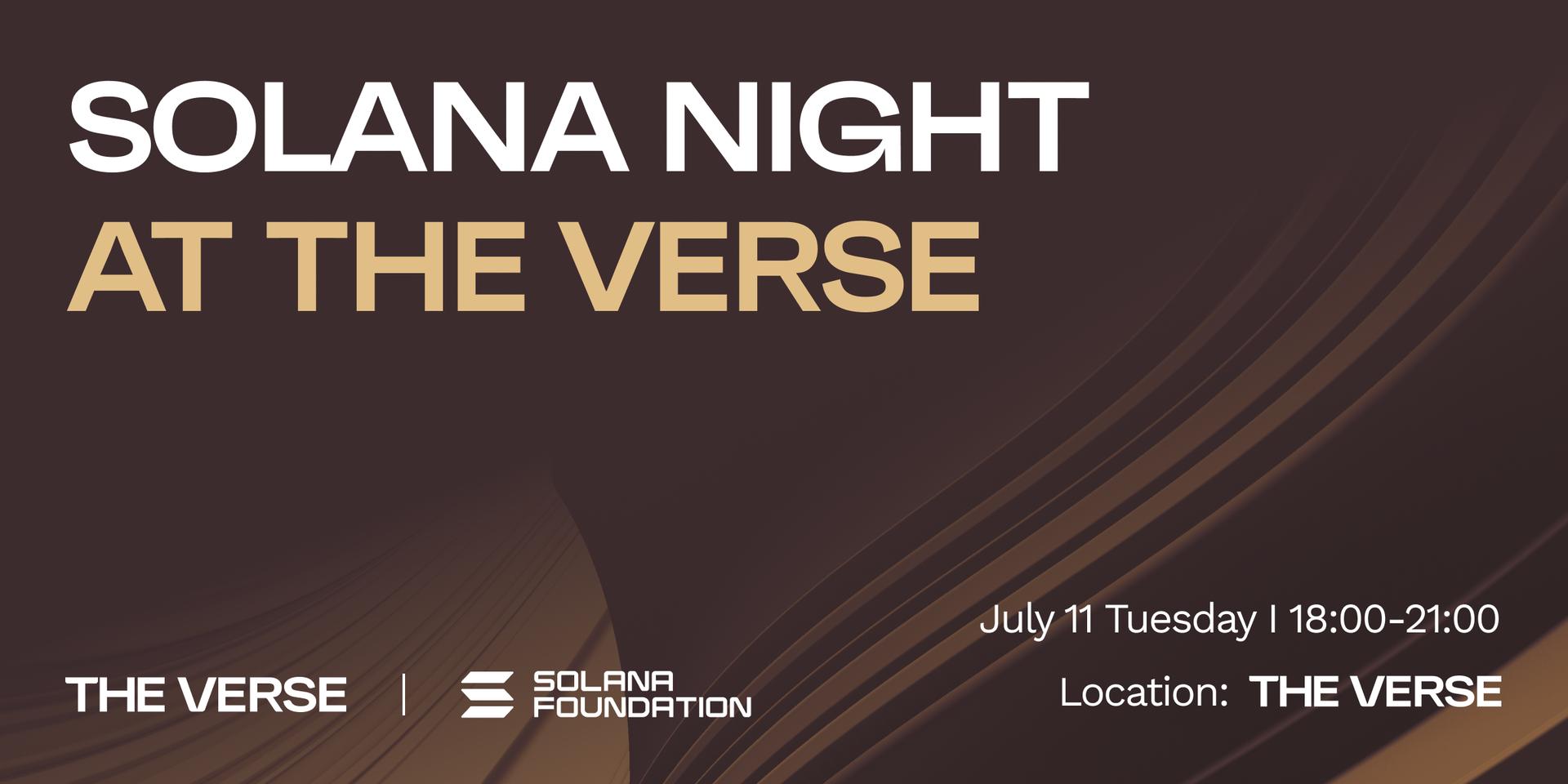 Cover Image for Solana Night at The VERSE with Lily Liu, President of Solana Foundation
