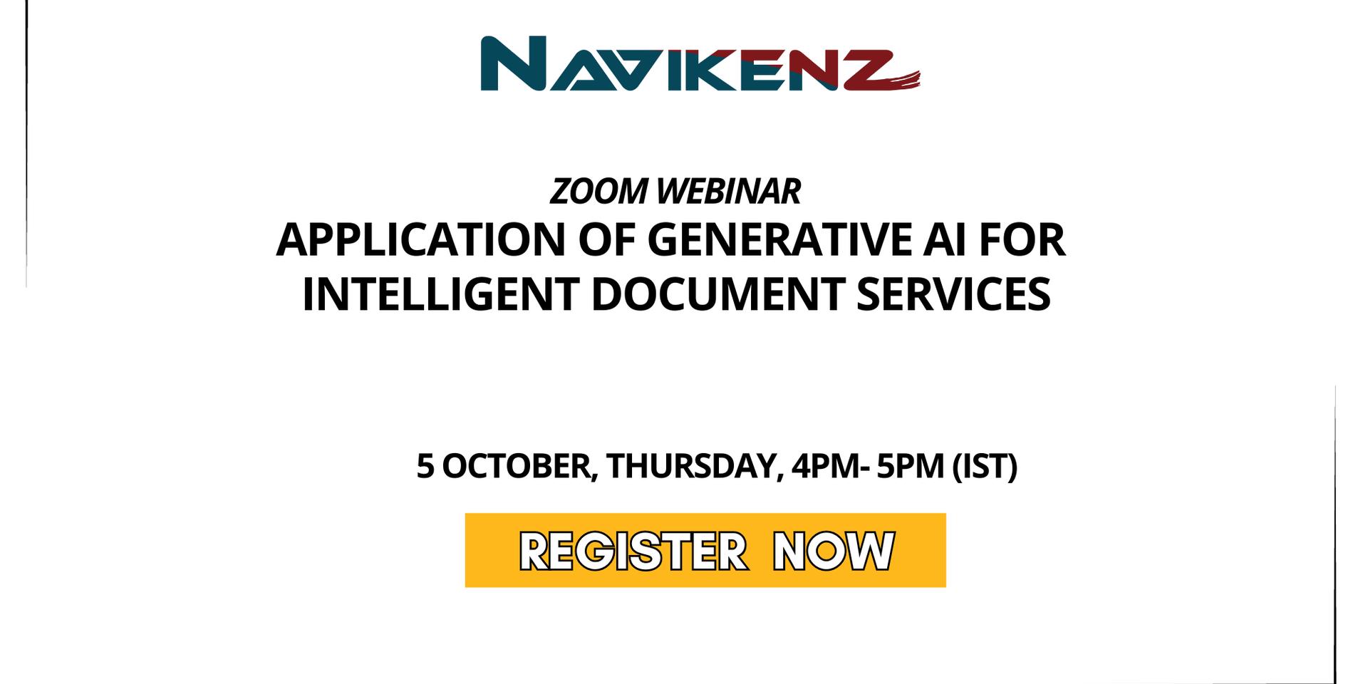 Cover Image for Webinar: Application of Generative AI for intelligent document services