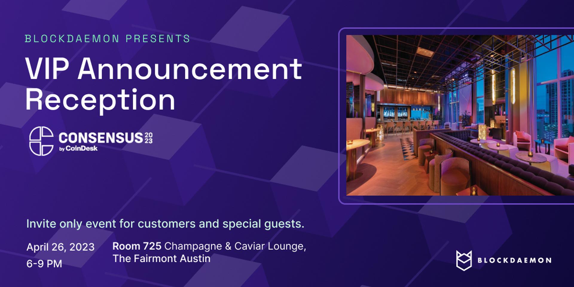 Cover Image for Blockdaemon VIP Announcement Reception