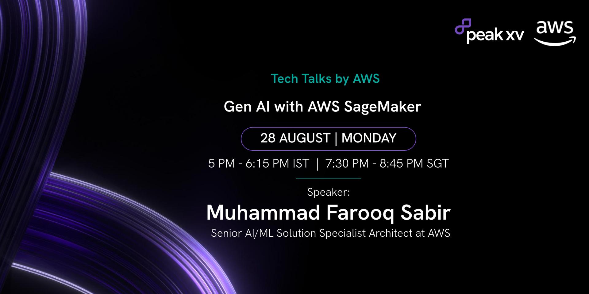 Cover Image for [AWS Tech Talks] Gen AI with AWS SageMaker